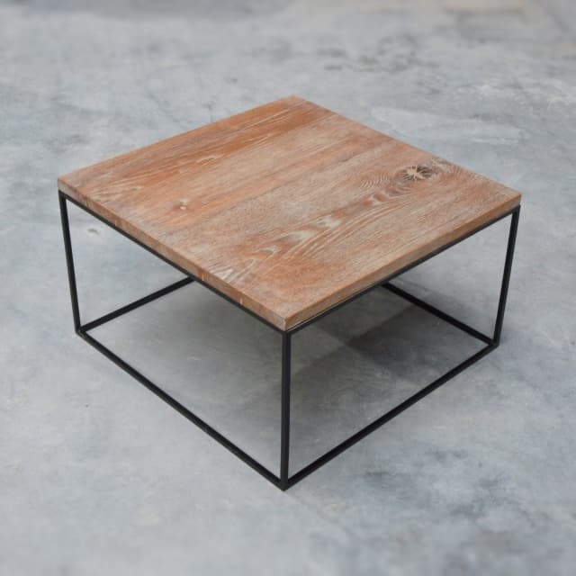 Massief Eiken Bijzettafel Graywash 1