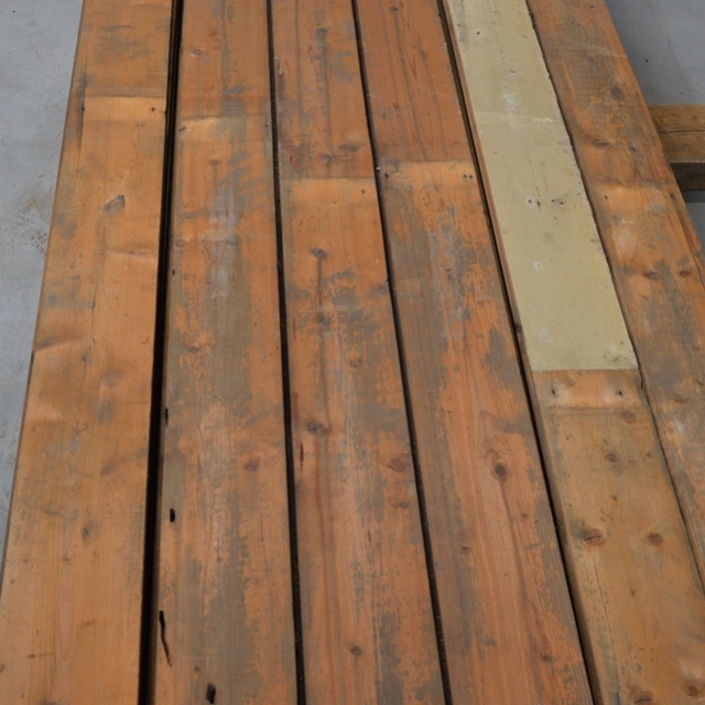 Oude geverfde planken