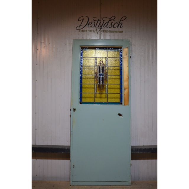 Paneeldeur met glas in lood  