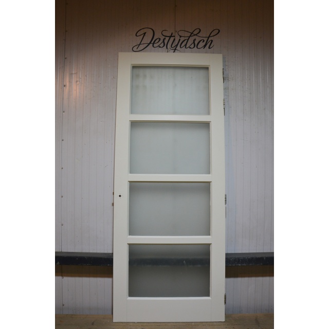 Viervaks paneeldeur met glas 