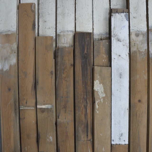 Oude geverfde planken