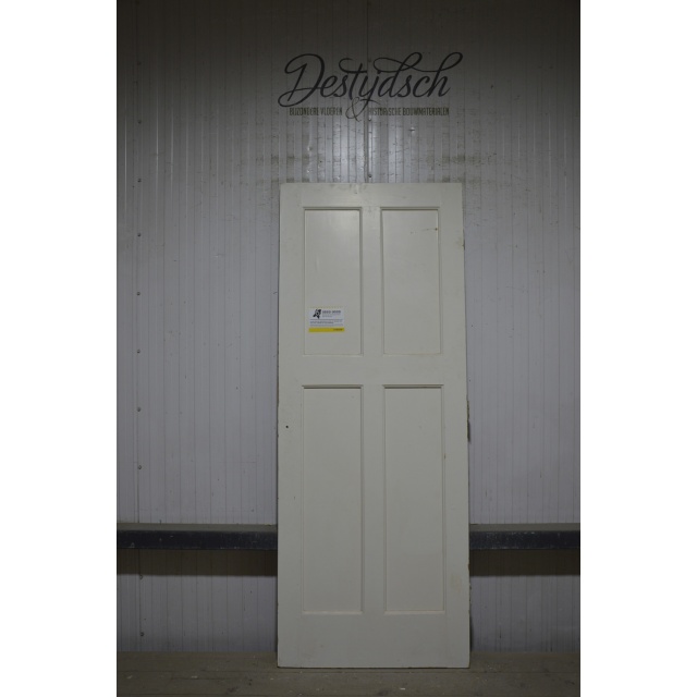 Oude Bruynzeel paneeldeur met 4 staande vakken