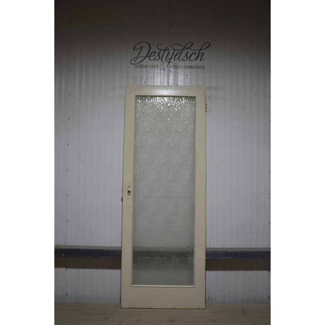 Oude deur met glas 