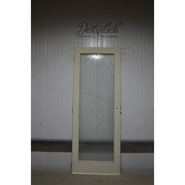Oude deur met glas 
