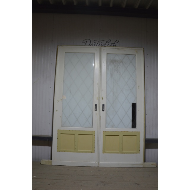 Set klassieke paneeldeuren met glas 