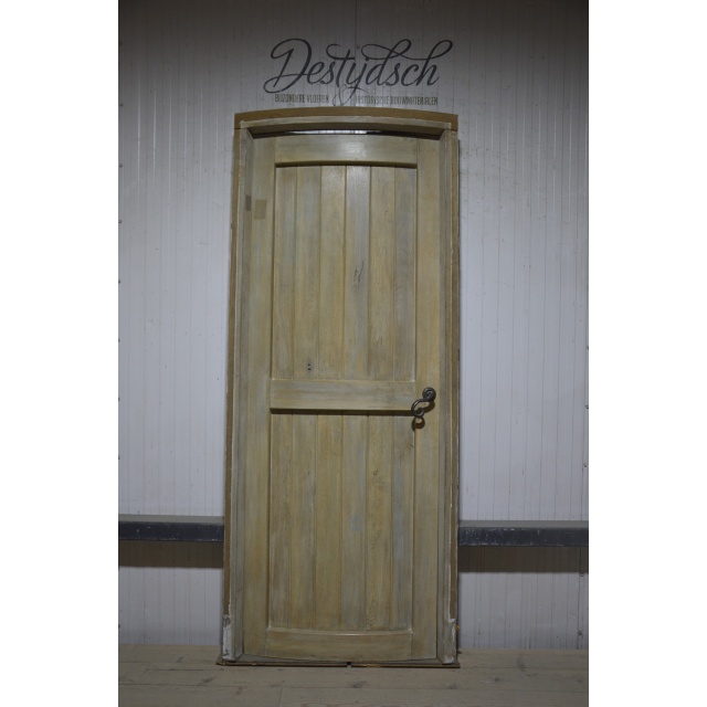 Getoogde massief eiken deur inclusief kozijn