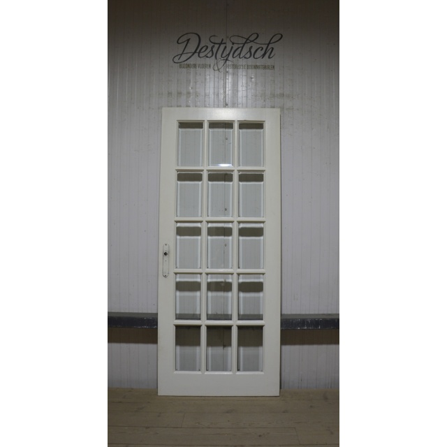 Oude deur met 15 ruitjes 