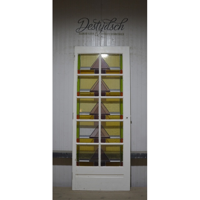 ​Oude deur met glas in lood 