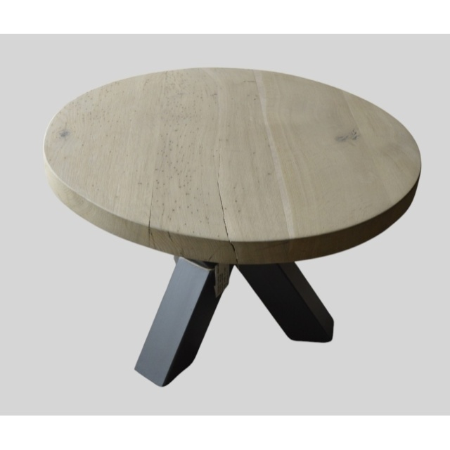 Ronde salontafel met stalen matrixpoot